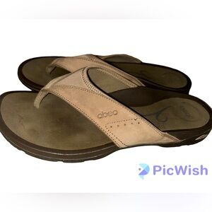 Abeo Balboa Sandals Flip Flop Leather Size 9N comfort  Sandal Thong Post…